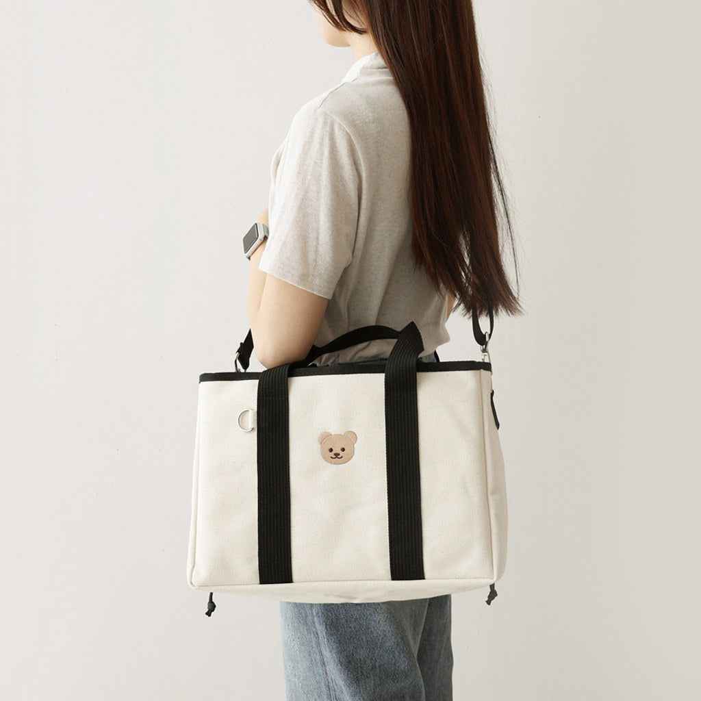 Drawstring Multifunctional Canvas Crossbody Shoulder Bag